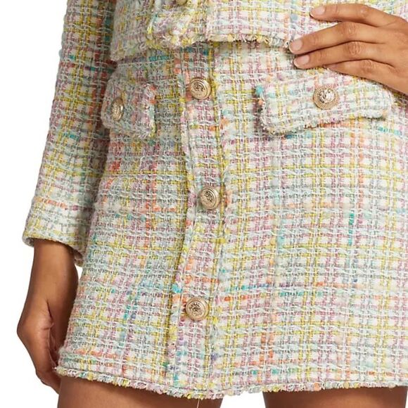 Generation Love **NWT** Sandra Tweed Skirt in Rainbow - Picture 4 of 14